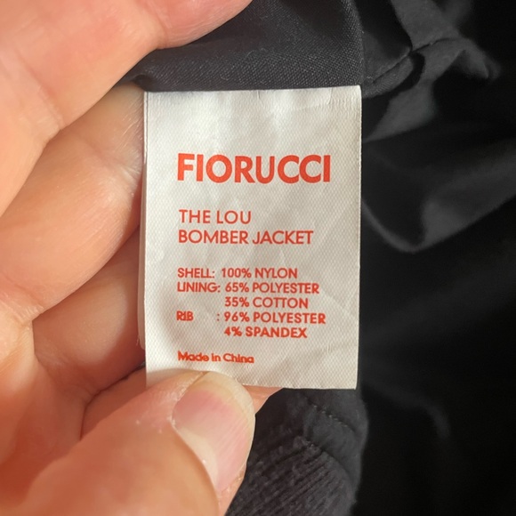 Awesome Fiorucci Women's Black Lou Bomber Jacket - Sz M - Picture 14 of 15